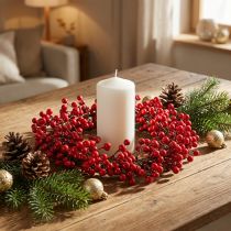 Product Berry wreath red berries artificial decoration ring green Ø30cm