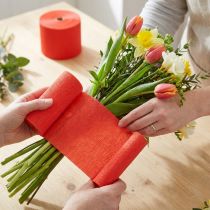 Product Flower crepe red W10cm grammage 128g/sqm L250cm 2 pieces