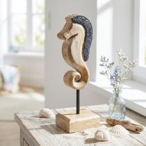 Product Seahorse decoration with pearls mango wood decoration maritime 20cm