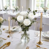 Product Preserved Roses Medium Ø4-4.5cm White 8 pcs
