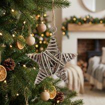 Product Star made of vine light brown 15cm for hanging 1 pc