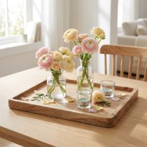 Product Acacia Wood Rectangular Tray 30×25 cm for Home Decoration