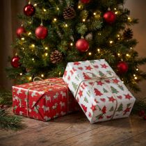 Product Wrapping paper Christmas red, white 4 sheets in a set 50 × 70cm