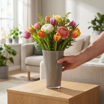 Product Vase “Fizzy” Ø13.5cm H20cm platinum gray 1 pc