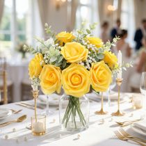 Product Foam Rose Ø6cm Yellow 27 pcs