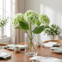 Product Hydrangea artificial green, white 68cm