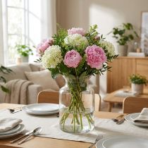 Product Glass flower vase wide clear Ø12cm H20cm