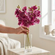 Product Artificial Orchids Purple Artificial Flowers Like Real 56cm 3 Pcs