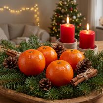 Product Realistic Artificial Orange Decorative Fruit Citrus Reticulata Ø8cm 4-Piece Set – Perfect for Summer and Christmas Decorations
