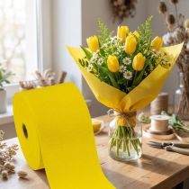 Product Flower crepe yellow W10cm grammage 128g/sqm L250cm 2 pieces