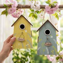 Product Hanging decoration spring decoration birdhouse decoration wood 19.5cm 2pcs