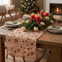 Product Table runner Christmas table runner snowflakes 48×450cm