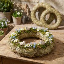 Product Hay wreaths, table decoration, natural material, Ø 31-32cm, set of 5