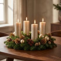 Product Champagne-Coloured Solid Wax Taper Candles 34mm x 300mm - Set of 4