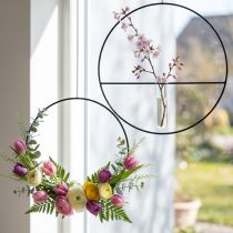 Product Decorative Metal Ring Decorative Ring Scandi Ring Black Ø25.5cm 6 pcs