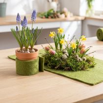 Product Felt Ribbon Green Wool Ribbon Moss Green W7/15cm L1m/1m Set of 2