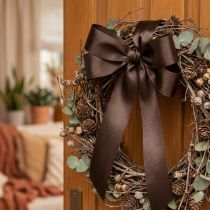 Product Brown Taffeta Ribbon - 50m Length, Various Widths