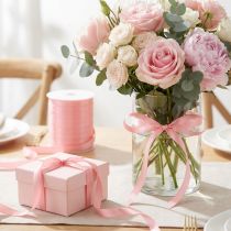 Product Ribbon for decorating gifts, perfect for special occasions, pink, 10mm, 250m