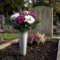 Product Grave vase silver 40cm