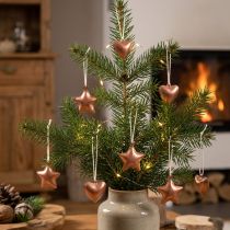 Product Decoration hanging star, heart copper 3-4cm 24 pcs