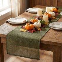 Product Table runner jute jute tape table tape olive green W30cm L5m