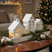 Product Stylish mini tea light house as table decoration 15cm