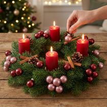 Product Mini Christmas Balls Wire Glass Bordeaux Pink Ø2.5cm 140 pcs
