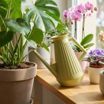Product Indoor watering can, olive green, retro style, 24.5cm, 1.8L, designer watering can, plastic, plant watering