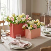 Product Flower bag extra long with foil salmon pink 24x12cm 6 pcs