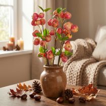 Product Decorative branches ornamental apple yellow/red autumn winter L58cm 3 pcs
