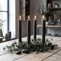 Product Taper candles colored anthracite candles 34×240mm 4 pcs