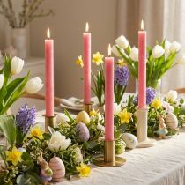Product Taper Candles Solid Colored Pink 34mm x 240mm 4 Pcs
