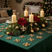 Product Scatter decoration wooden table decoration Christmas lily gold 4 cm 72 pcs