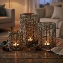 Product Candle holder metal tealight holder Ø8/10/13cm set of 3