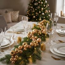 Product Gold Ball Garland Christmas 160cm Festive Decoration