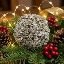 Product Christmas decoration Christmas ball white snowball Ø10cm