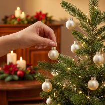 Product Mini Christmas tree balls glass pearl tree balls Ø2.5cm 22 pcs