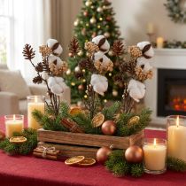 Product Decorative branches Christmas artificial mix assorted 29cm 3 bunch