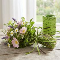 Product Raffia Ribbon Green, Brown, Poly Raffia 200m