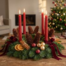Product Spruce cones waxed wired 200 pcs
