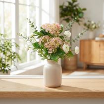 Product Snowball bush green pink white artificial 49cm