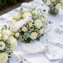 Product Wedding decoration doves as a pair of doves on clip white 22cm 2 pcs