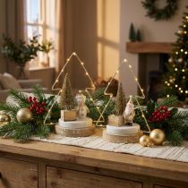 Product Table decoration Christmas LED fir For battery H21cm, set of 2