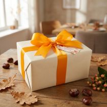 Product Gift ribbon decoration ribbon orange silk ribbon 40mm 50m