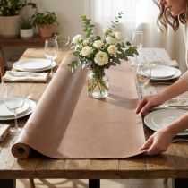 Product Faux leather brown decorative fabric leather table runner 33cm×1.35m
