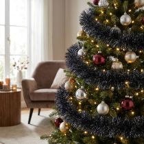 Product Tinsel Garland Christmas Tree in Black 270cm 2pcs