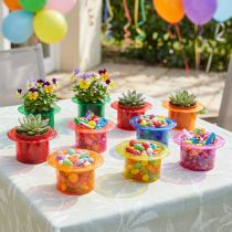 Product Planter decorative cylinder colorful table decoration 12×10×6.5cm 9pcs