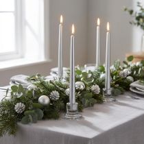 Product Taper candles 300/23 silver 12pcs.