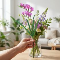 Product Artificial garden flowers freesia purple 58cm