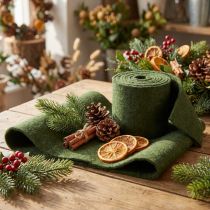 Product Felt ribbon wool ribbon craft felt felt roll dark green 15cm 5m